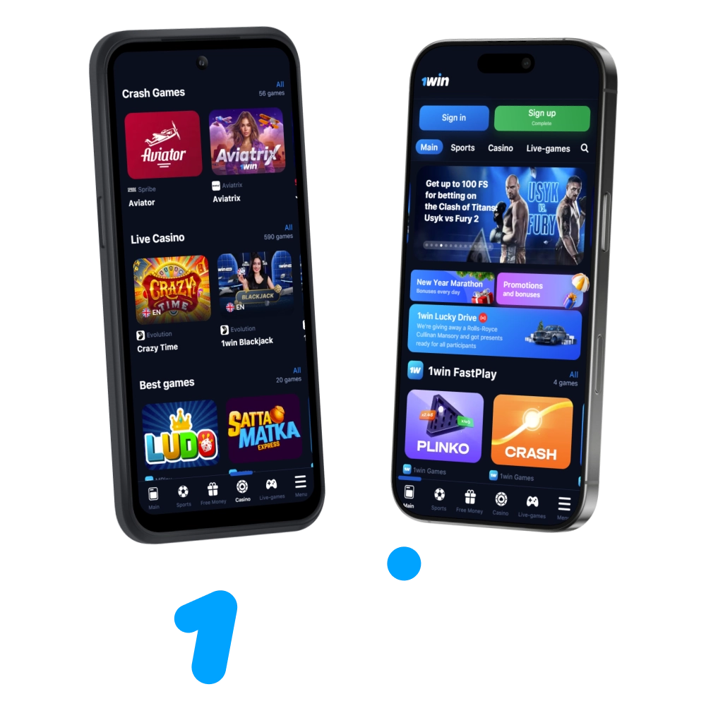 1win provides a downloadable app for both Android and iOS users.