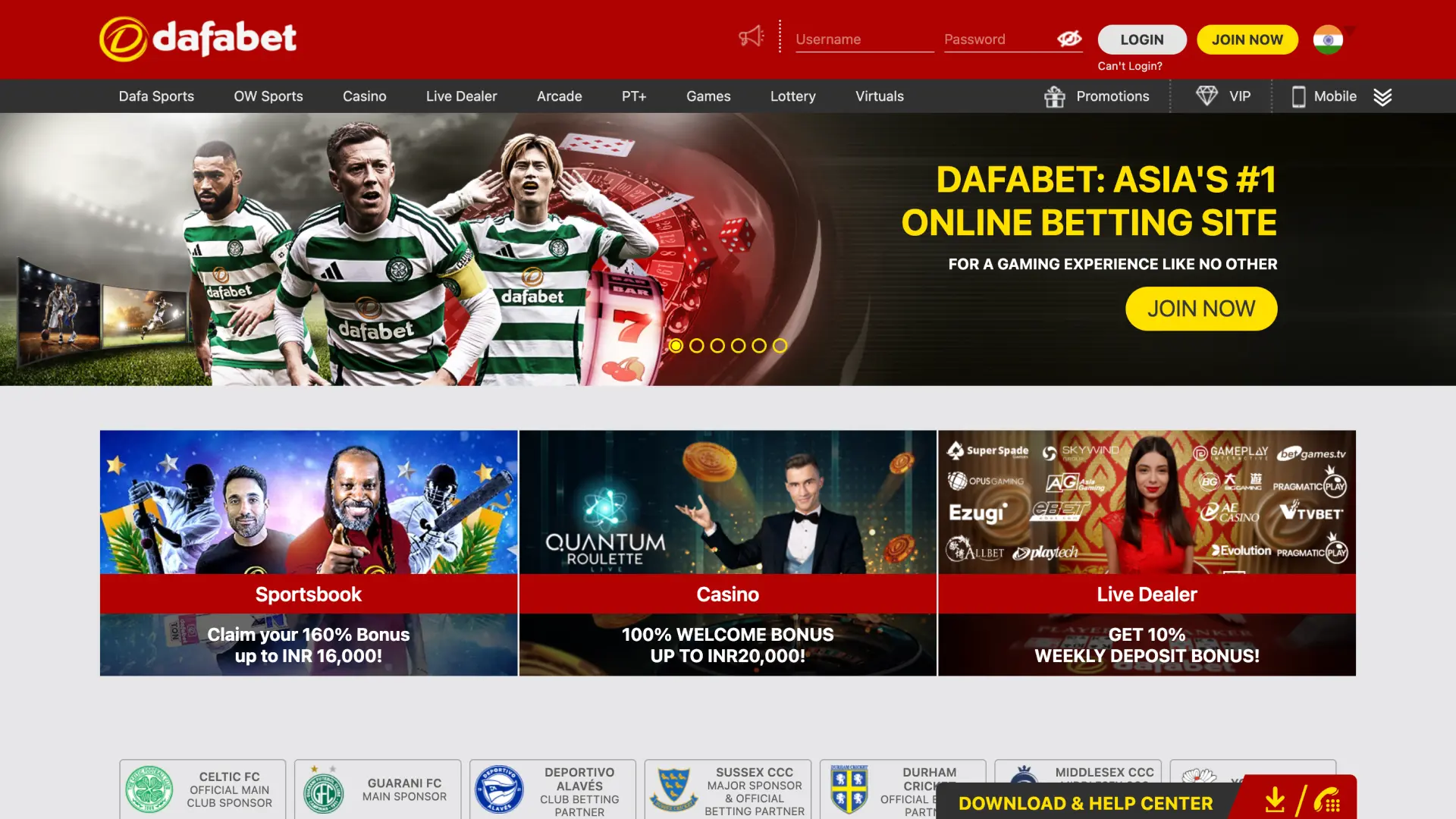 Come and enjoy playing casino games and sports betting at Dafabet in India.