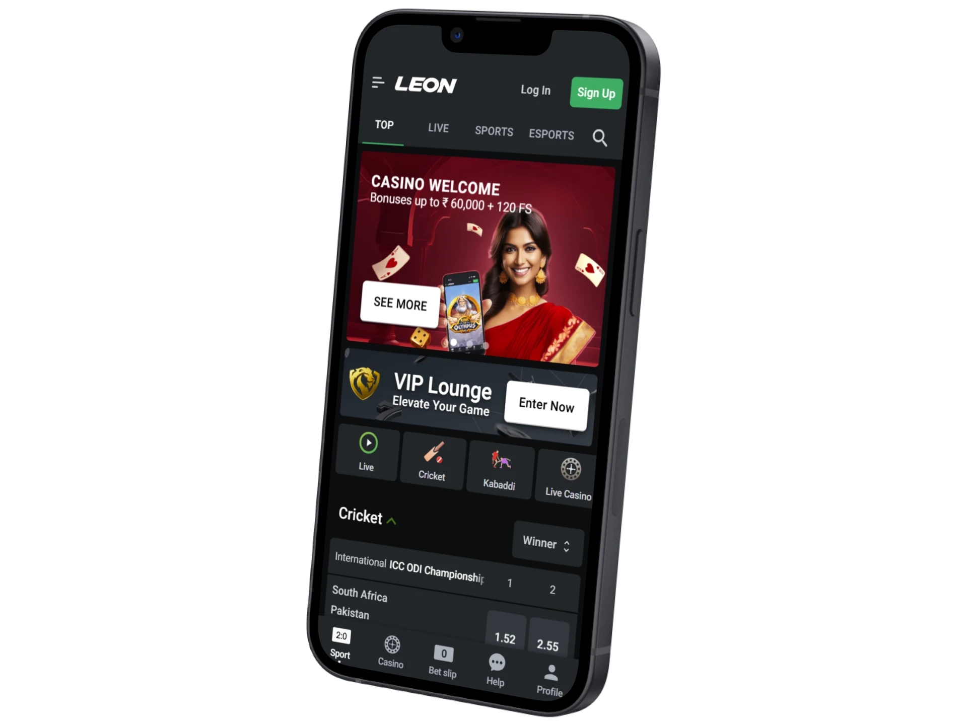 Leon Bet offers a dedicated application for Android and iOS devices.