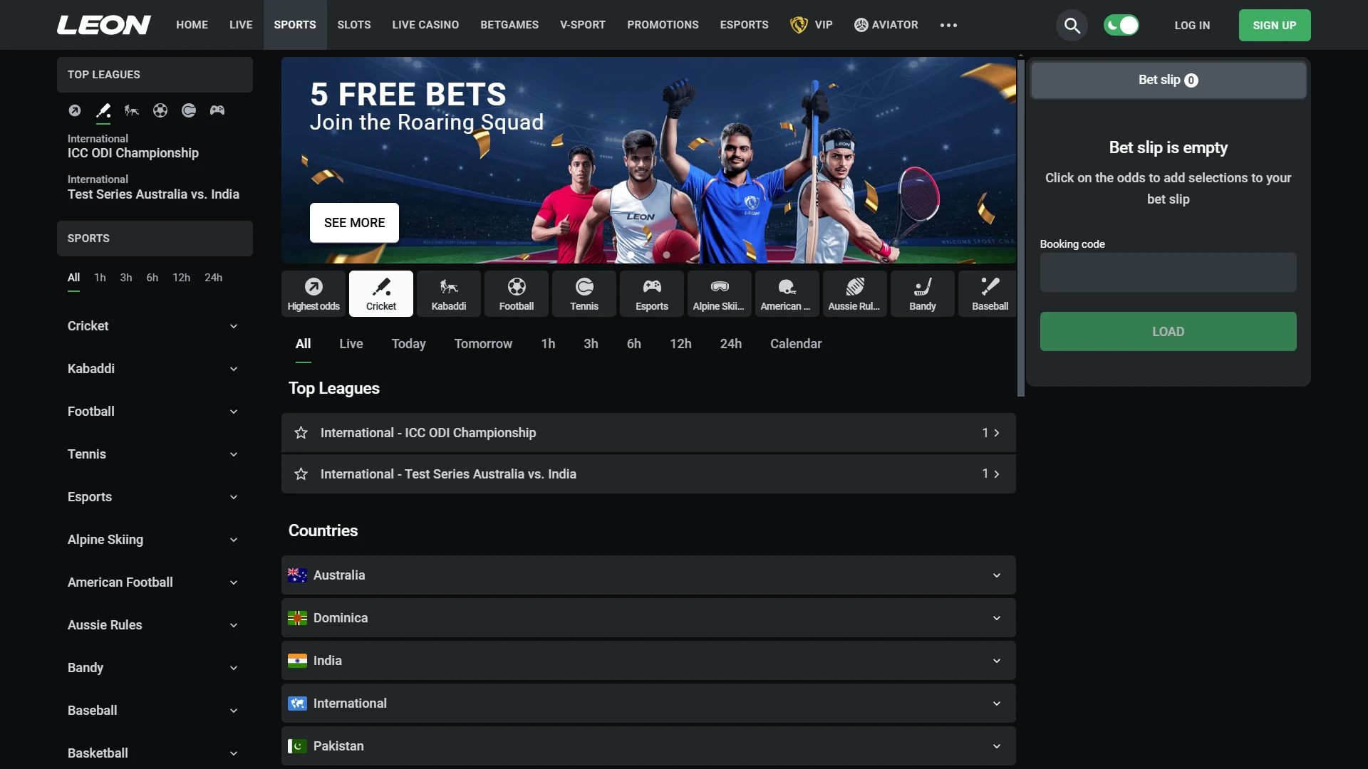 Leon Bet offers a comprehensive range of sports betting options.