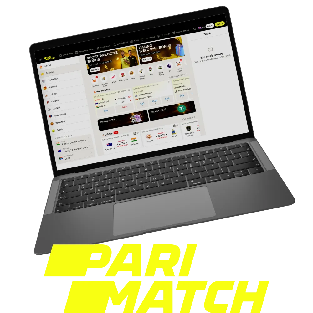 Enjoy live betting and live casino games at Parimatch India.